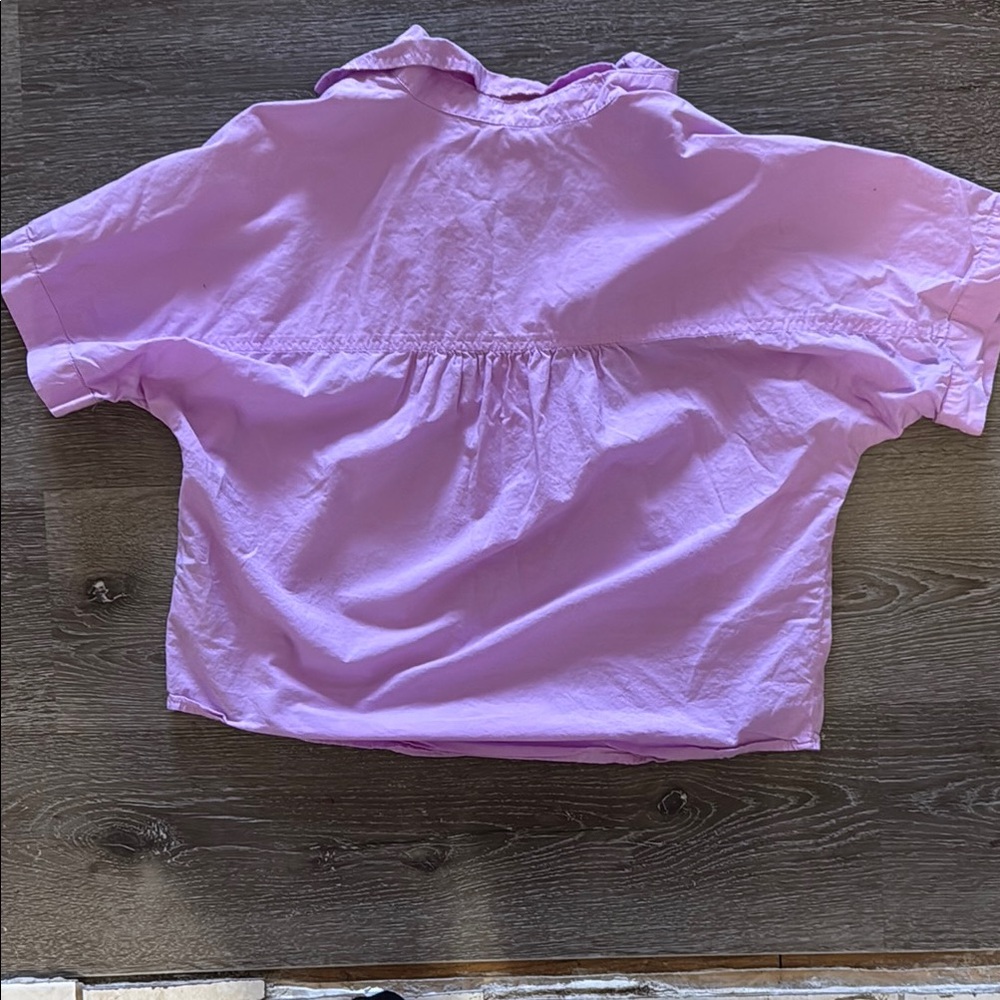 Universal Thread Cropped Lavender Top - Picture 2 of 2